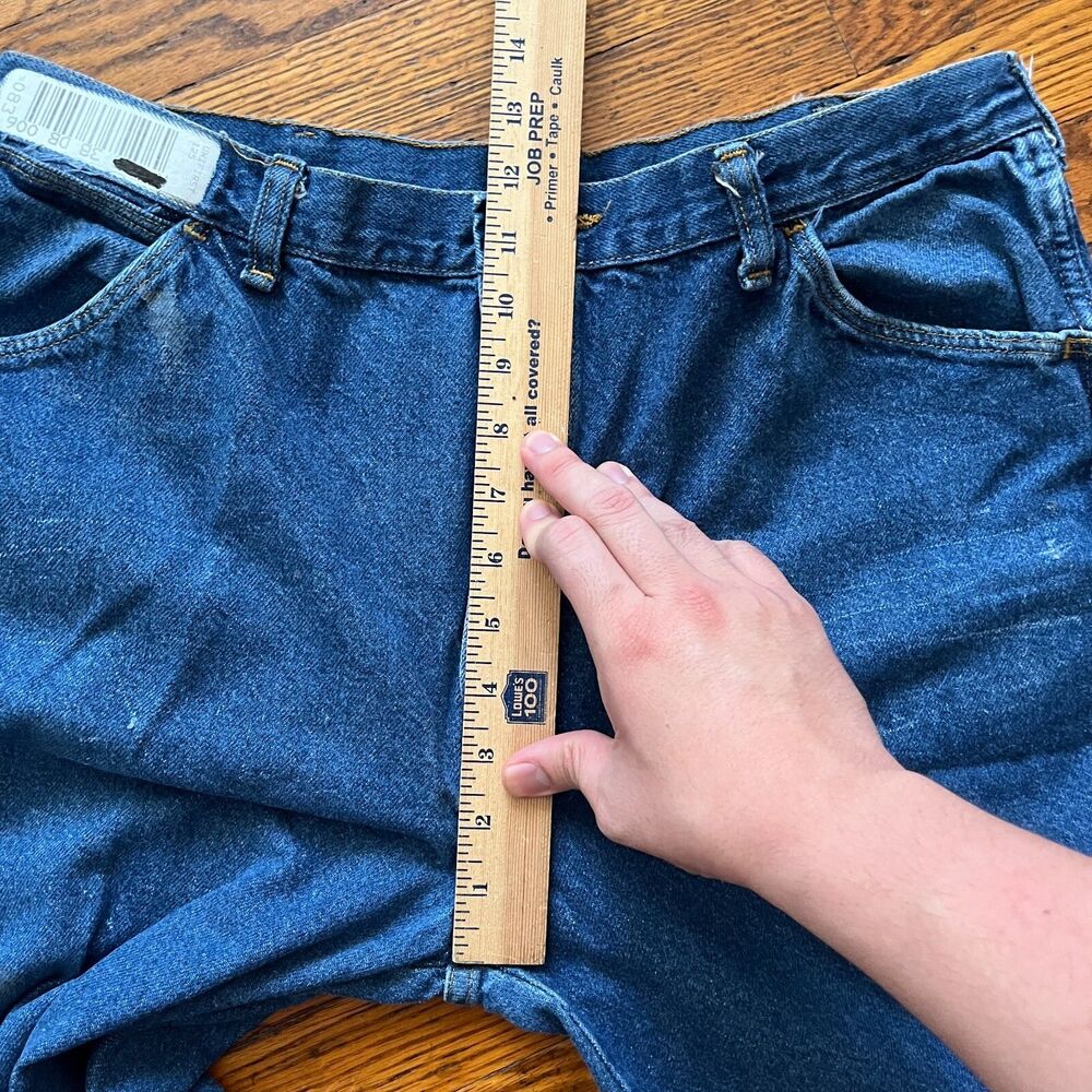 Vintage BIG BEN by Wrangler Jeans Mens 38x31 Heavy Blue Denim Pant USA Made - Picture 11 of 15